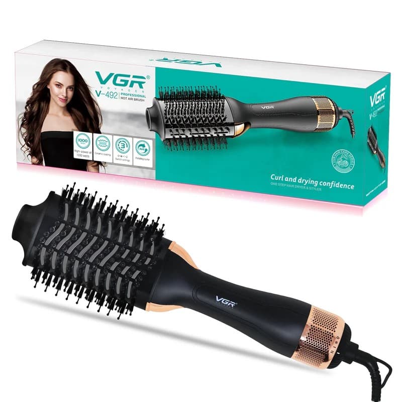 VGR V492 Professional Hot Air Hair Dryer Comb Brush 1000W view 1