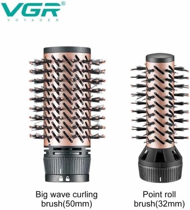 VGR V498 Hair Dryer Brush & Volumizer Hair Curler Straightener Rotating Hot Air Styler 1200W view 4