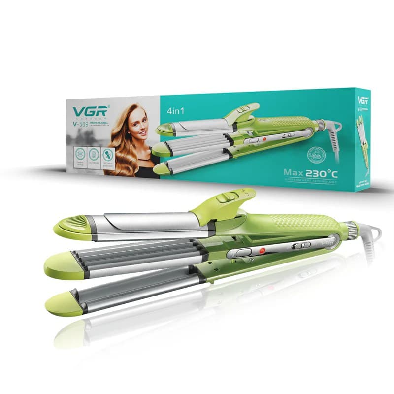 VGR V569 Professional 4 In 1 Hair Beauty Styler Straightener Curler Crimper Waver view 1