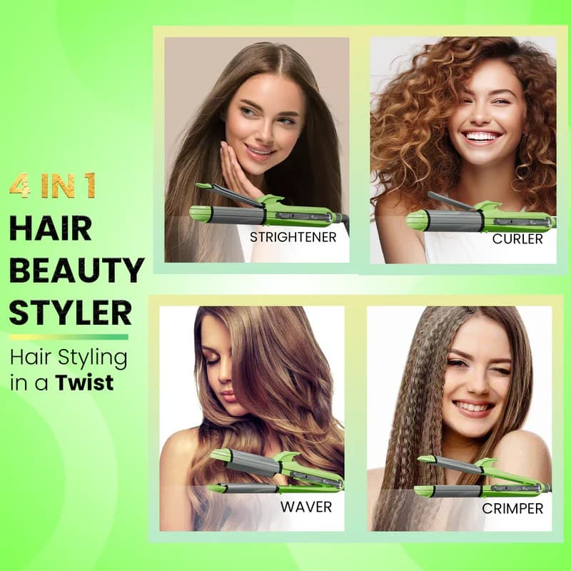 VGR V569 Professional 4 In 1 Hair Beauty Styler Straightener Curler Crimper Waver view 3