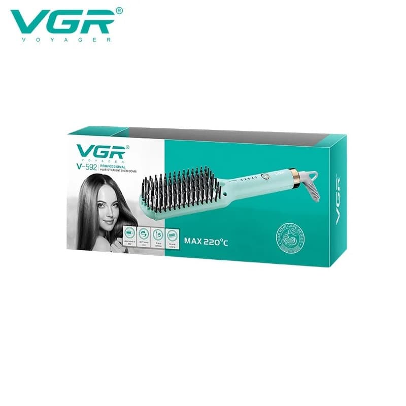 VGR V592 Hair Styling Powerful Electric Professional Hair Straightener Hot Comb Brush view 3