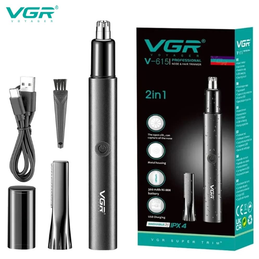 VGR V615 Professional 2 In 1 Nose And Hair Trimmer For Men And Women view 5