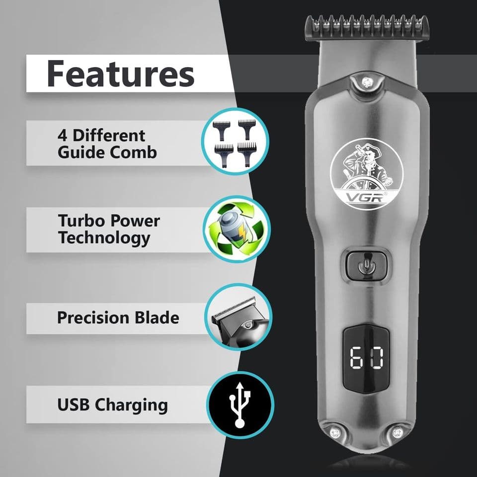 VGR V927 Professional Rechargeable Hair Trimmer Cutter view 2