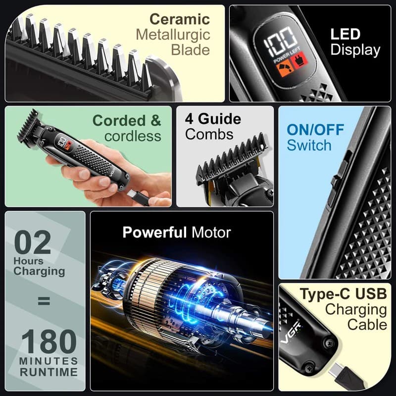 VGR V972 Limited Edition Hair Trimmer For Men view 2