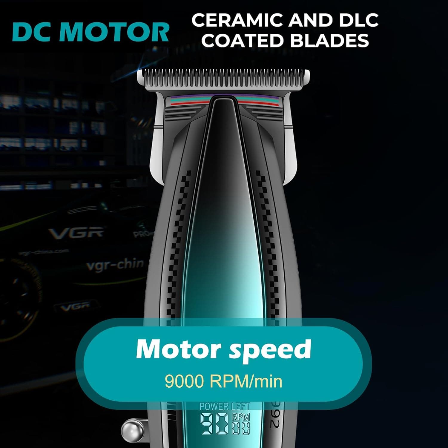 VGR V992 Cordless T-Blade Hair & Beard Trimmer 9000 RPM 240 Min view 4