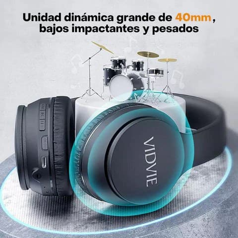 VIDVIE BBH2109 Wireless Bluetooth Headphone 70 Hours Backup view 3