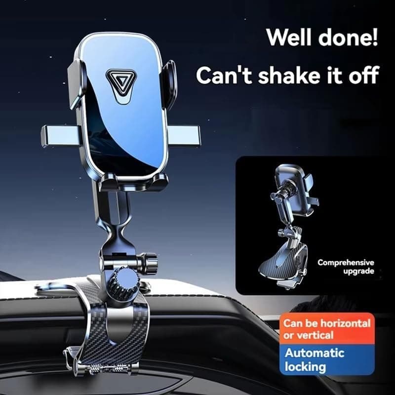 W42 Universal Dashboard Car Phone Holder Multi-Angle Car Adjustable Clamp Non-Slip Silicone Base view 2