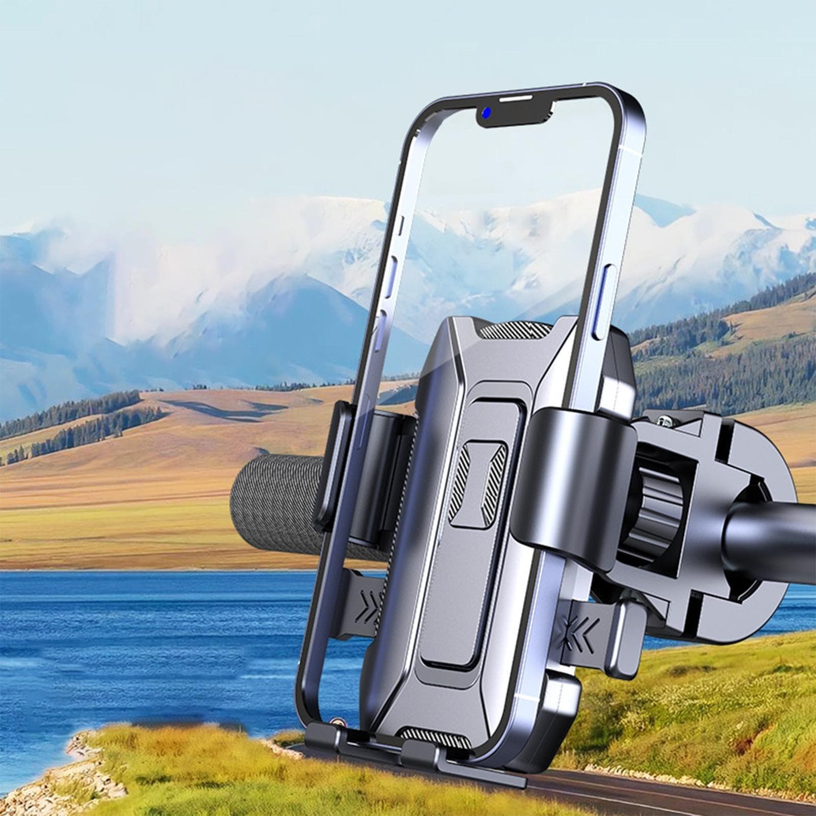 W50 360° Shockproof Motorcycle & Bike Phone Holder view 2