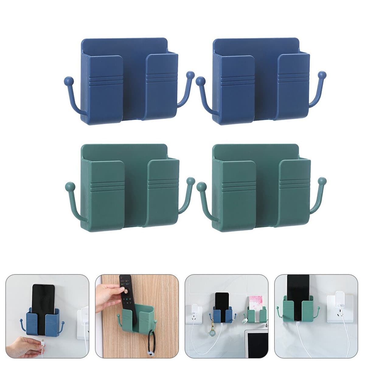 Wall Mounted Phone Charging Bracket | Stand Phone Holder Wall Mounted Mobile Charging Stand Plug Storage Box view 3