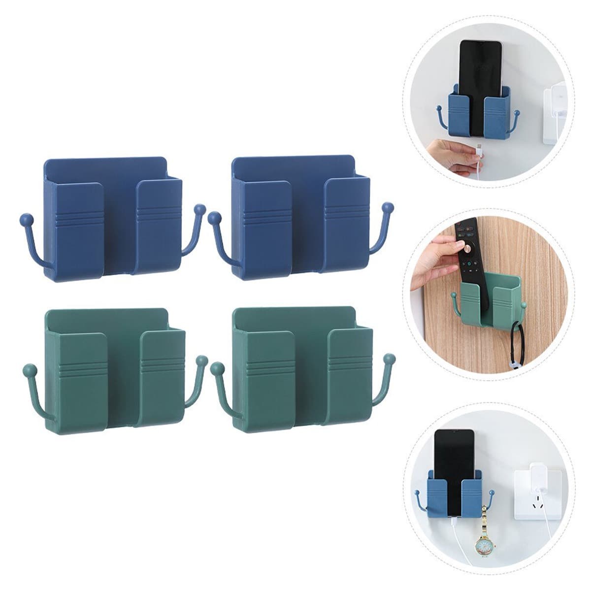 Wall Mounted Phone Charging Bracket | Stand Phone Holder Wall Mounted Mobile Charging Stand Plug Storage Box view 4