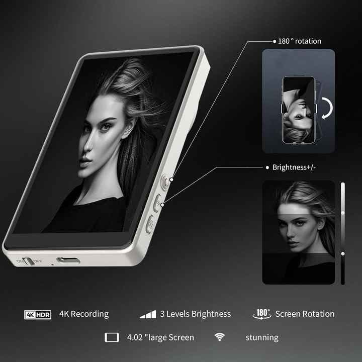 Wireless Selfie Monitor Screen Wireless Connection Using Rear Camera For Selfie Vlog Live Stream view 2