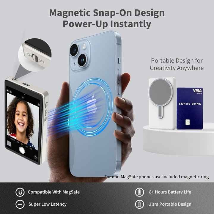 Wireless Selfie Monitor Screen Wireless Connection Using Rear Camera For Selfie Vlog Live Stream view 5
