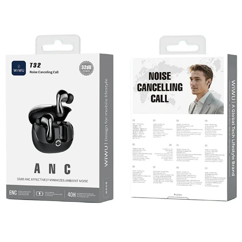 WIWU T32 ANC Noise Cancelling Wireless Bluetooth Earbuds IPX4 Waterproof view 6