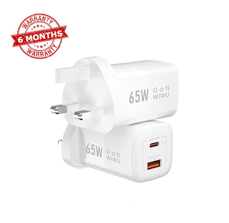 WiWU U012 65W USB Type C Super GaN Wall Fast Charger view 1