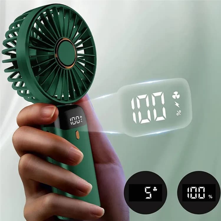 X5 Handheld Mini Portable USB Rechargeable Fan With LED Display view 1