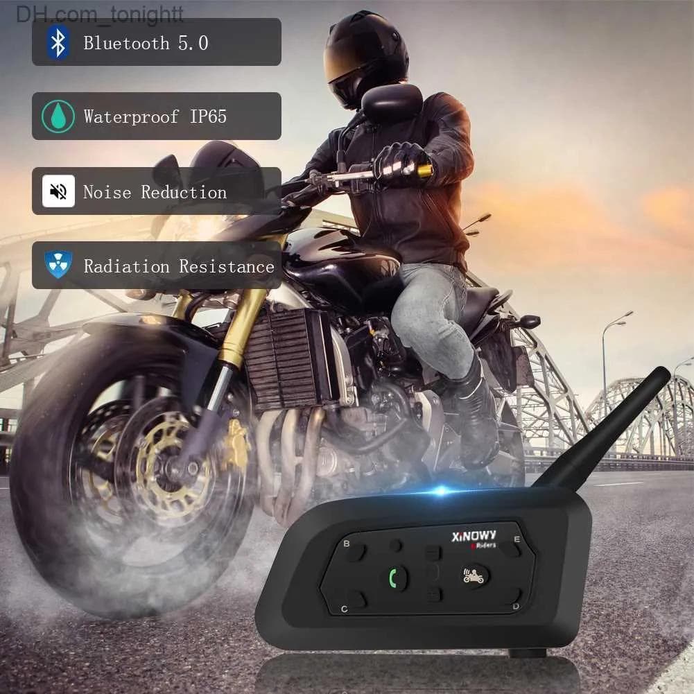 Xinowy V6 Plus Motorbike Bluetooth Intercom 1200m Range 6-Rider System Waterproof GPS DSP Noise Reduction view 3