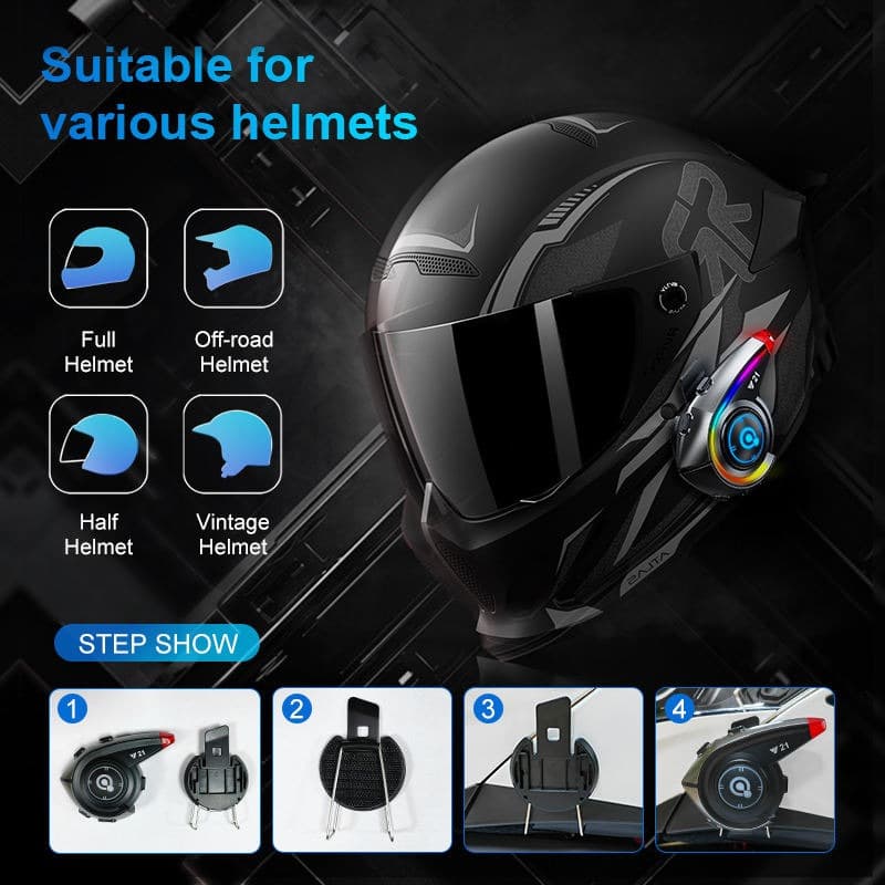 Y21 Bluetooth Motorcycle Helmet Headset view 4