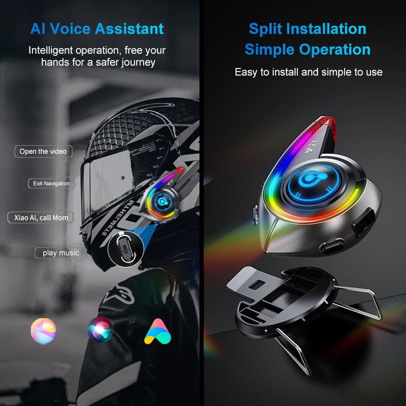 Y21 Bluetooth Motorcycle Helmet Headset view 3