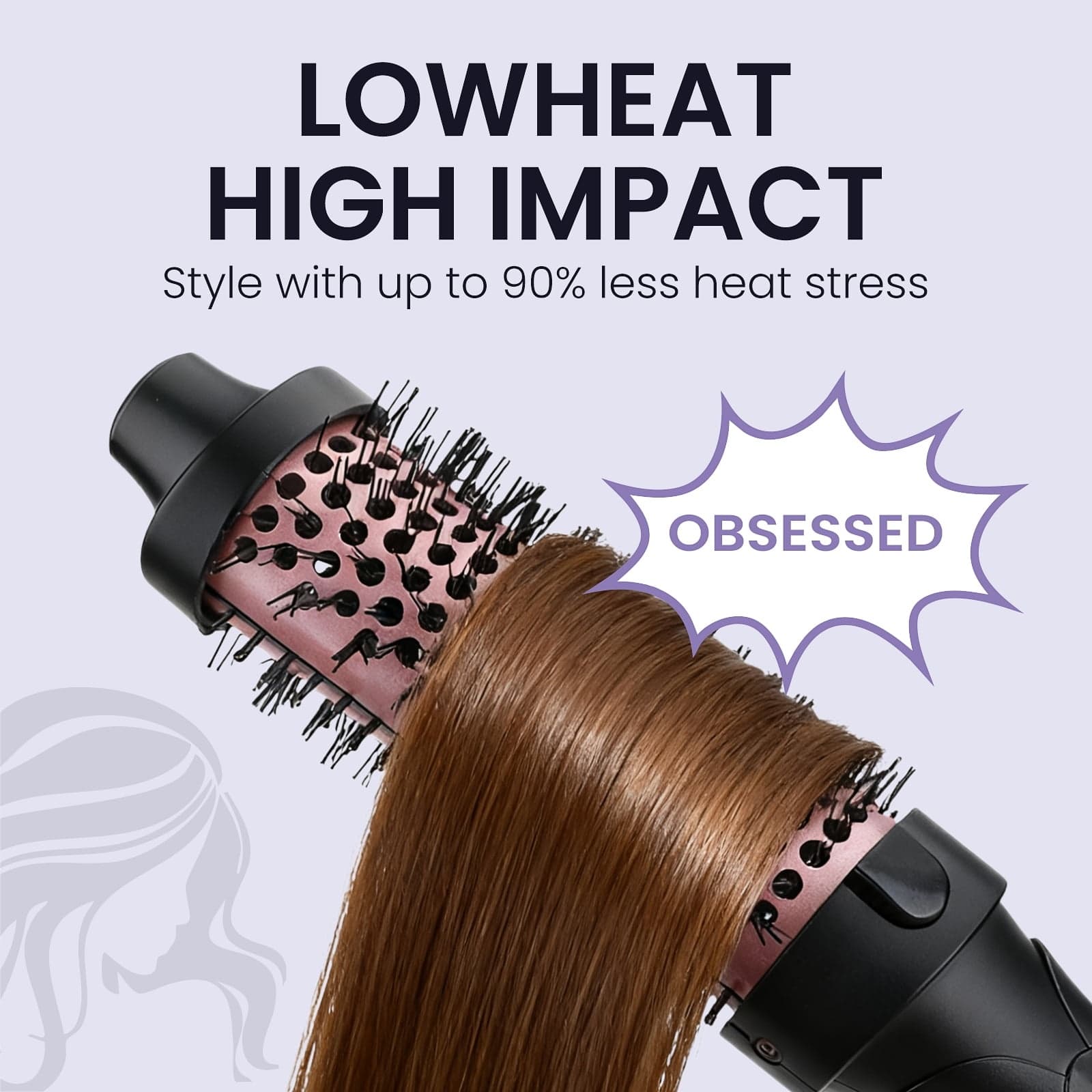 Yafei Thermal Brush Quick Heating Hot Brush Digital Display Temperatures Curly Hair Brush view 5