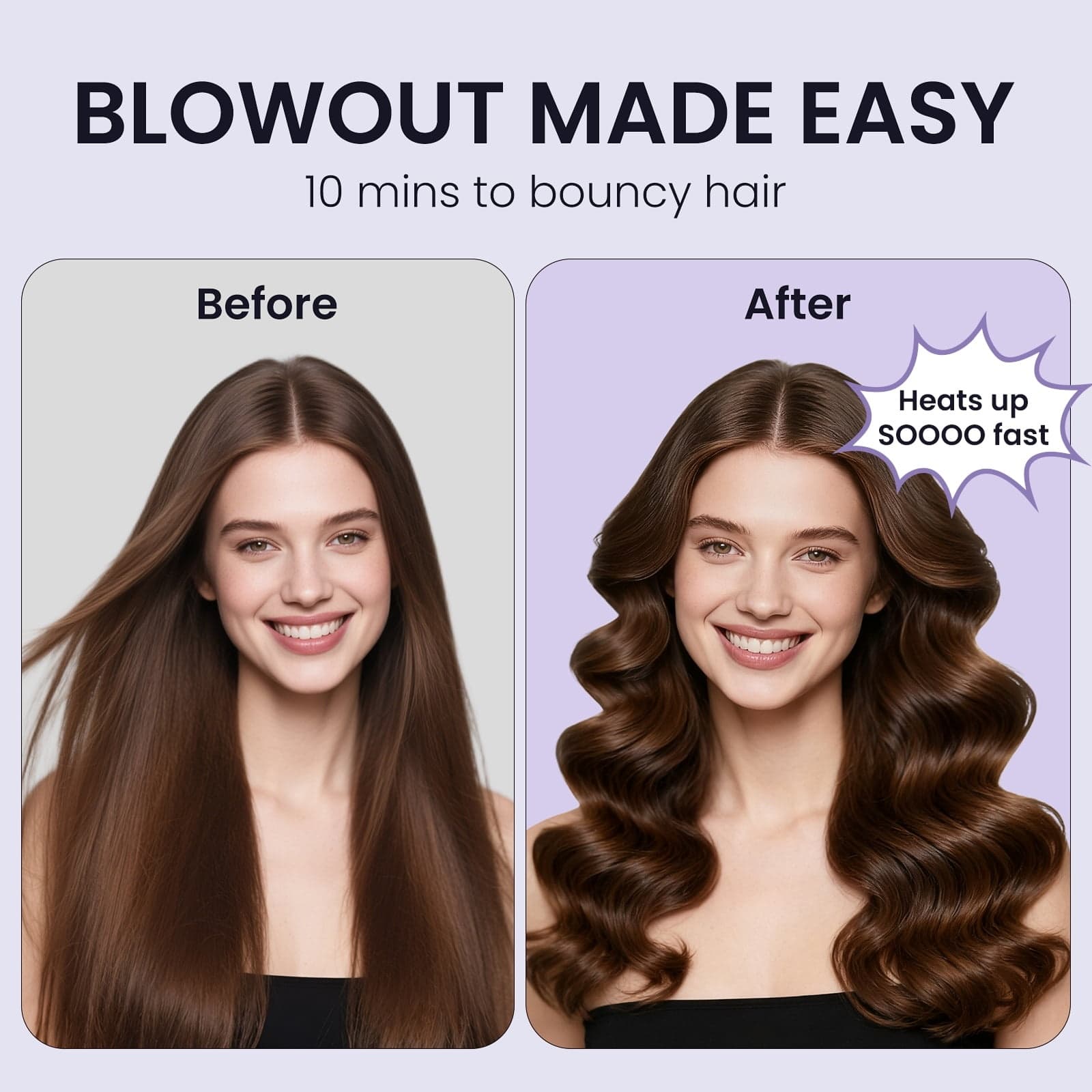 Yafei Thermal Brush Quick Heating Hot Brush Digital Display Temperatures Curly Hair Brush view 2