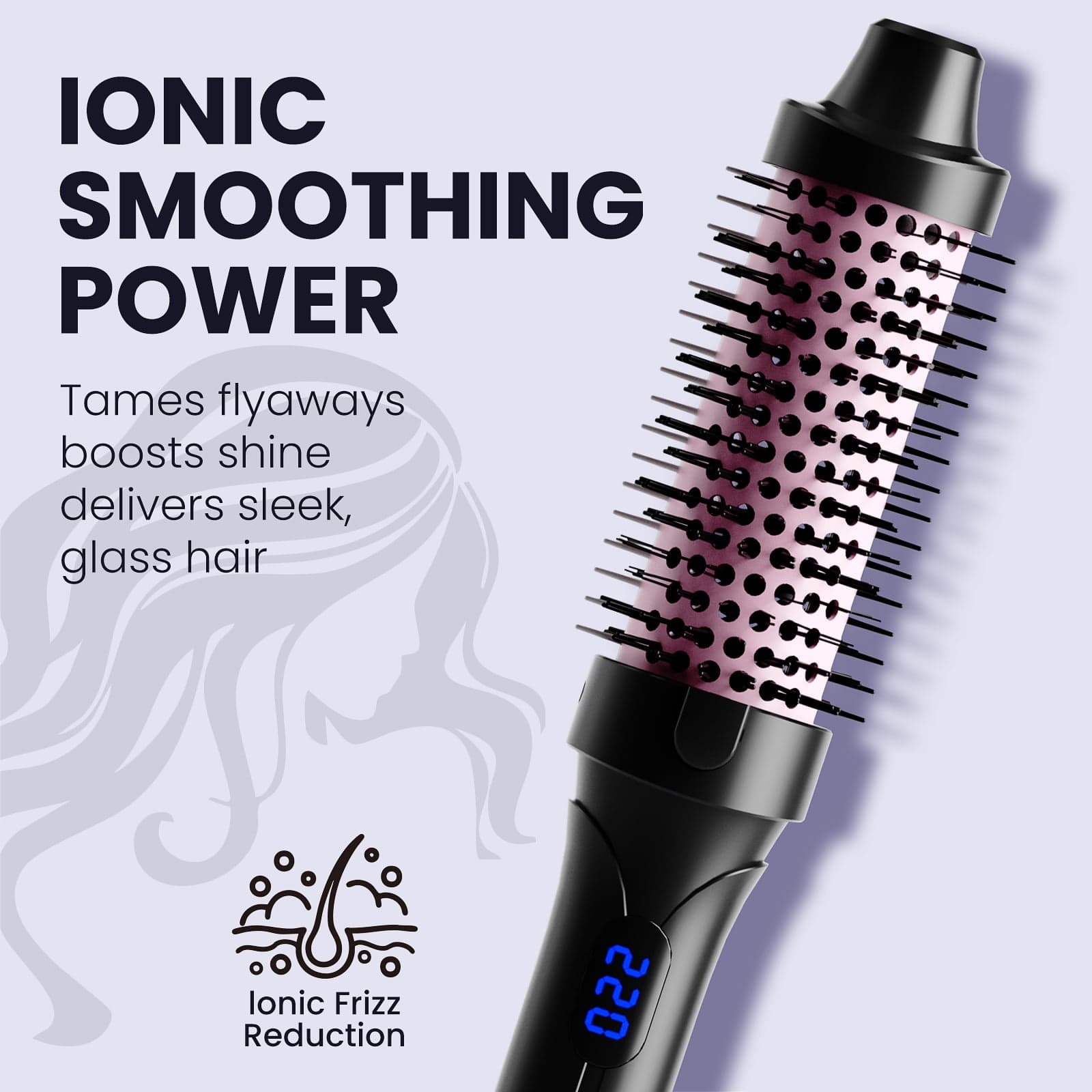 Yafei Thermal Brush Quick Heating Hot Brush Digital Display Temperatures Curly Hair Brush view 3
