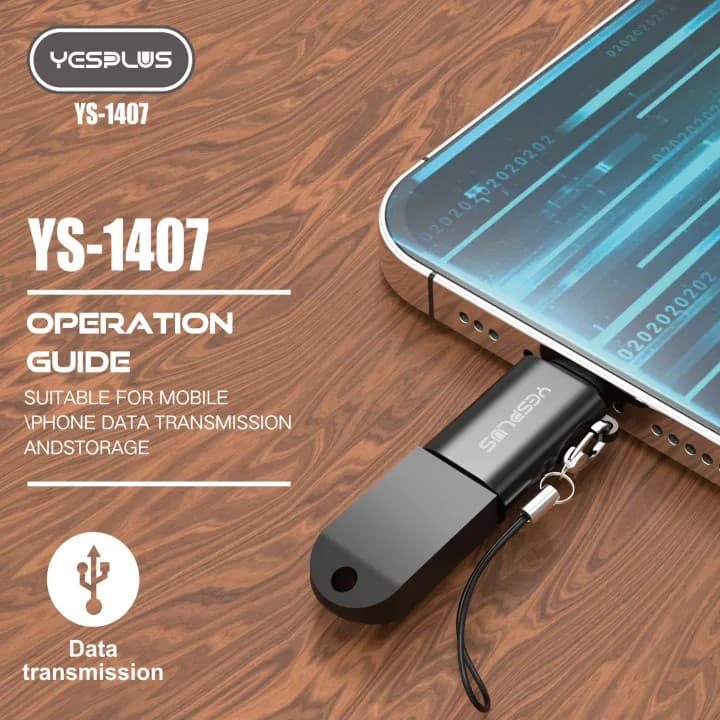 Yesplus YS 1407 OTG Lightning Adapter For iOS Devices view 2