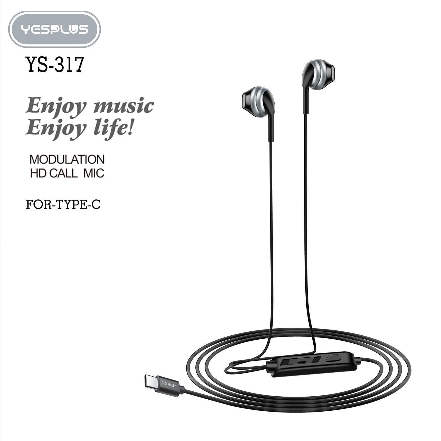 Yesplus YS 317 Type C Extra Bass Crisp & Clear Stereo Earphone view 2