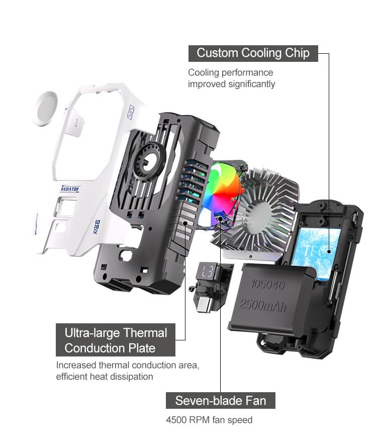 YSS9 Rechargeable Digital Display Semiconductor Mobile Phone Cooler view 2