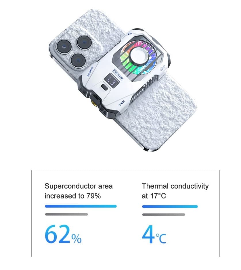 YSS9 Rechargeable Digital Display Semiconductor Mobile Phone Cooler view 4