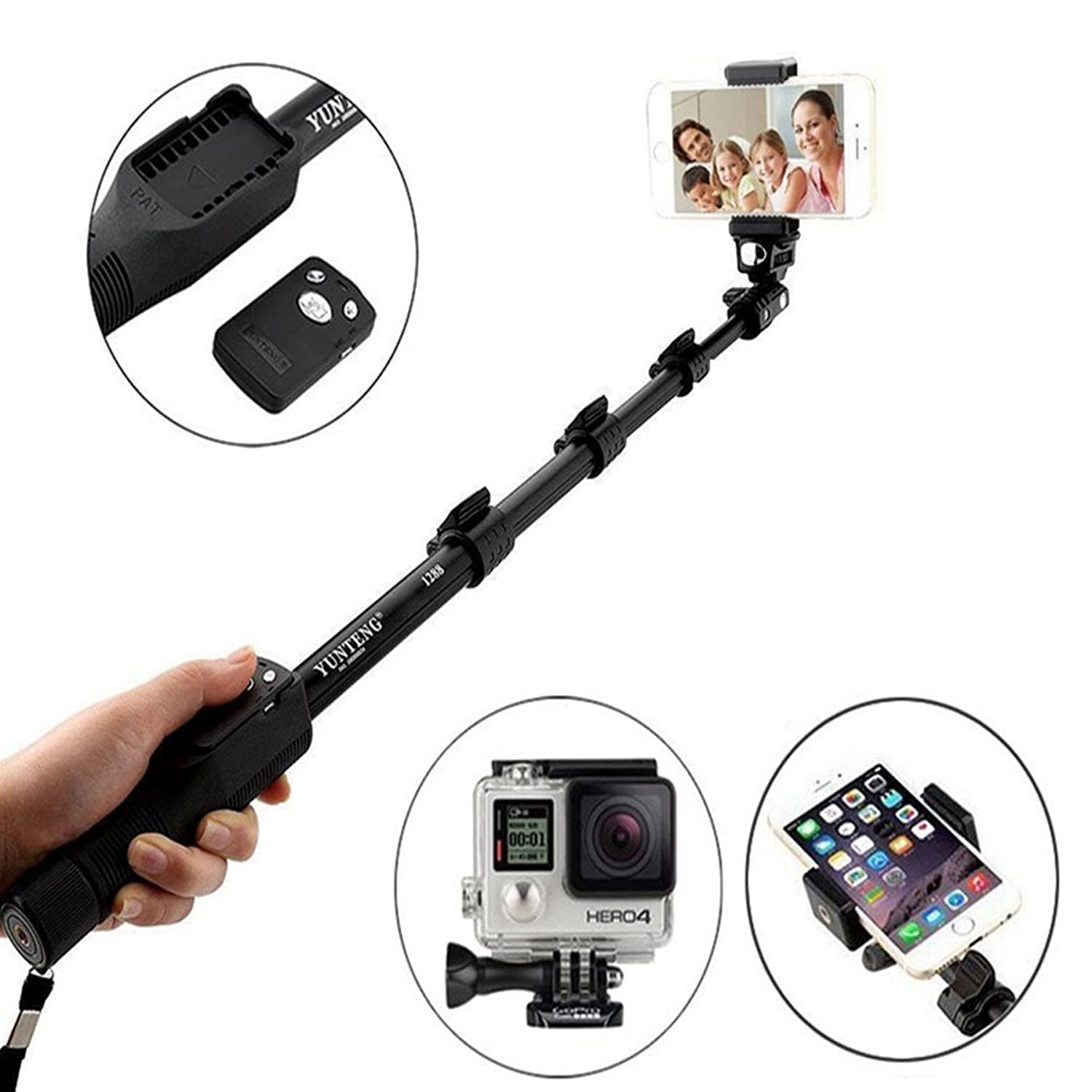 Yunteng YT1288 Bluetooth Selfie Stick With Remote view 1