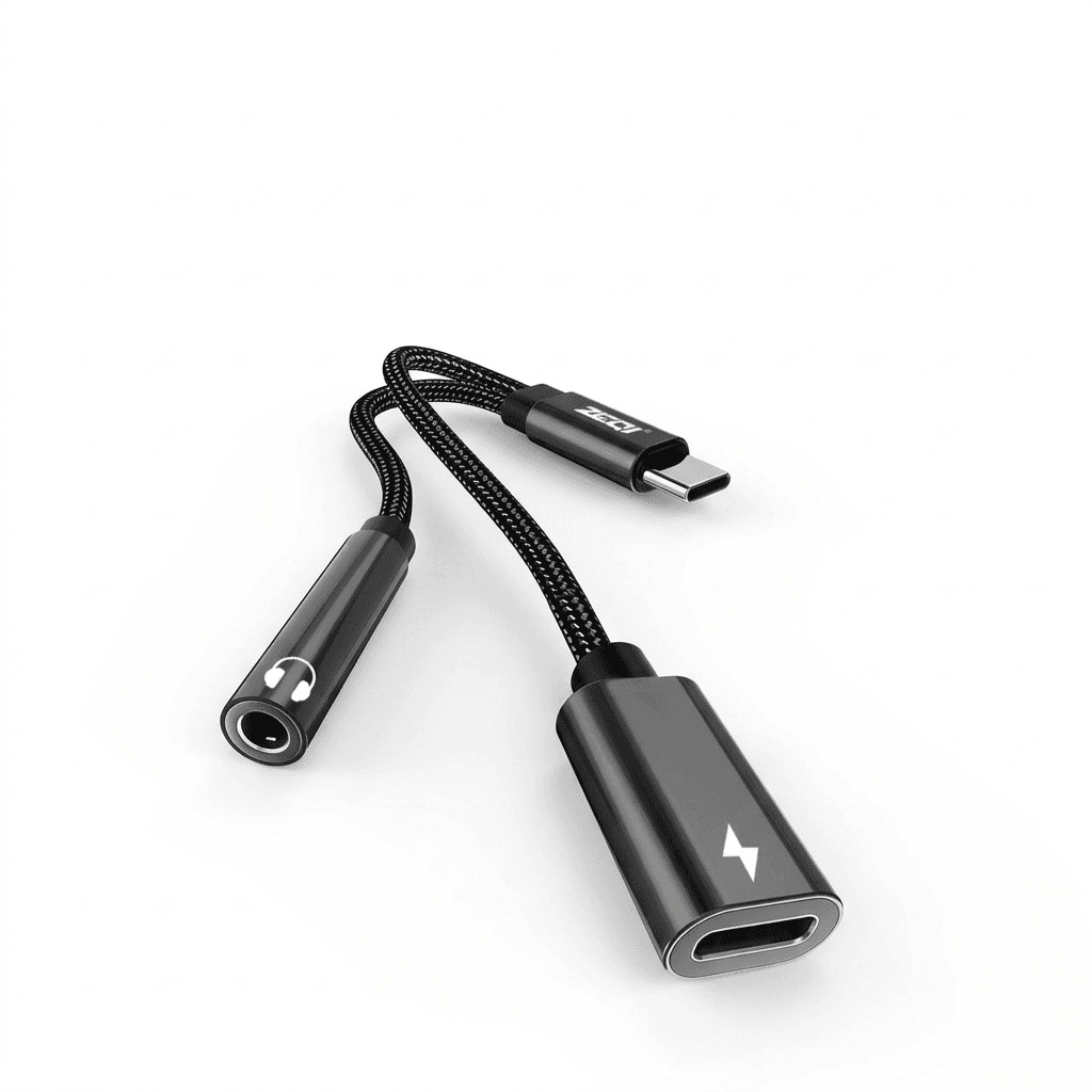 Zeqi ZE U404 Type-C 2-in-1 Audio & Charging Adapter view 2