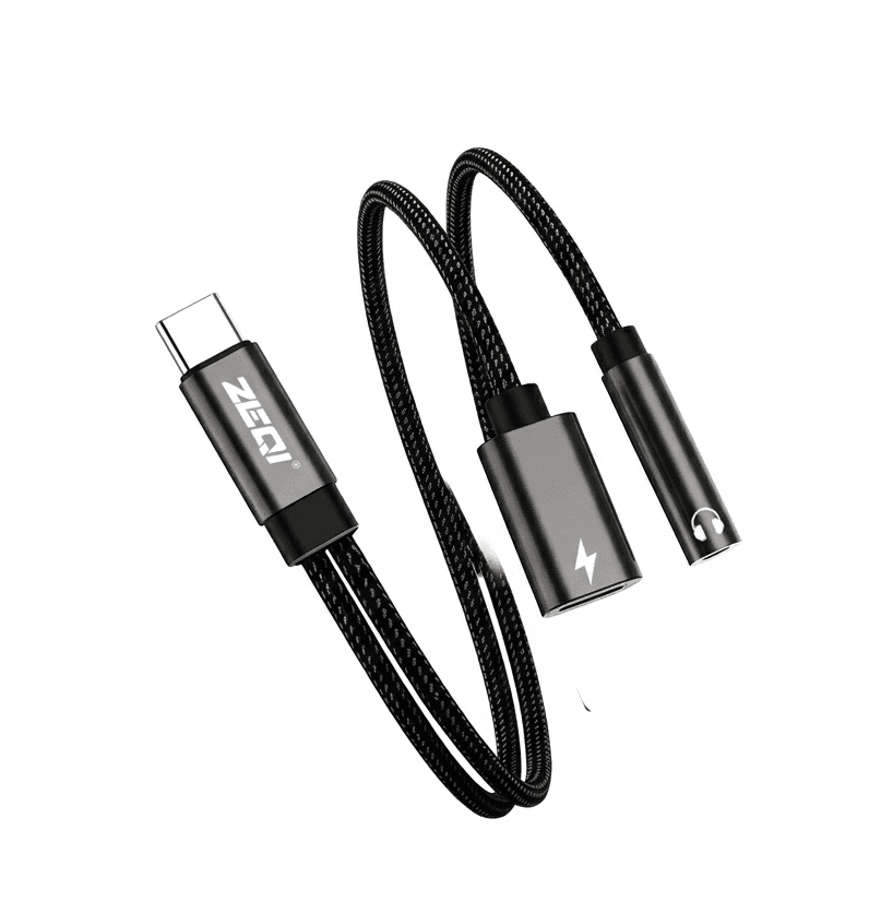 Zeqi ZE U404 Type-C 2-in-1 Audio & Charging Adapter view 1