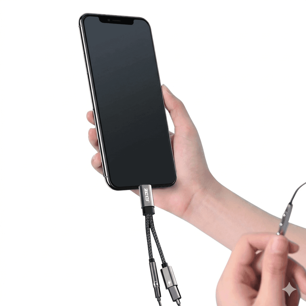 Zeqi ZE U404 Type-C 2-in-1 Audio & Charging Adapter view 3