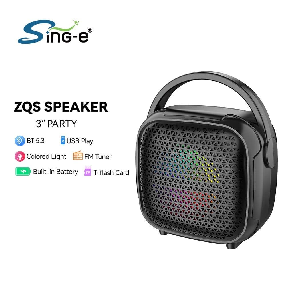 ZQS-W3101 Portable Bluetooth Speaker With RGB LED Lighting And Microphone view 4