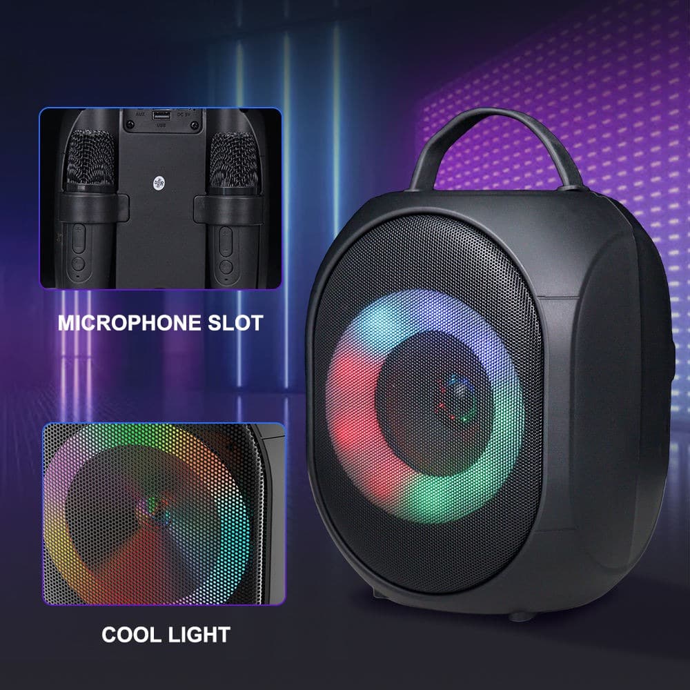 ZQS‑W4106 Portable Karaoke Speaker BT/FM/USB/TF/AUX/MIC/TWS Dual Microphone view 4