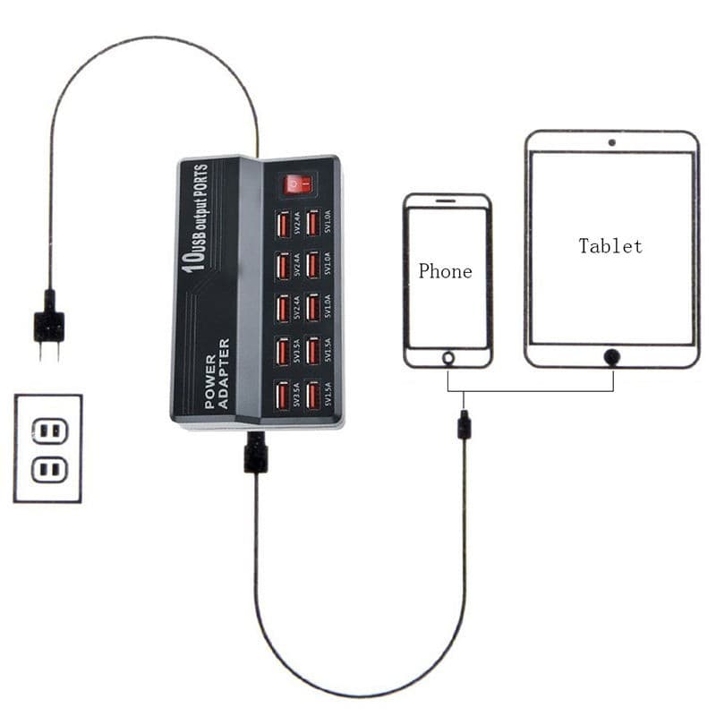 10-Port USB Charging Station Multi-Port Fast Charger — image 4