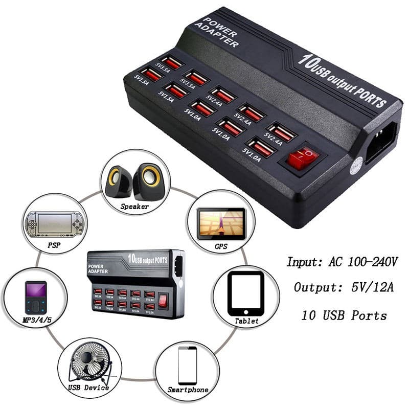 10-Port USB Charging Station Multi-Port Fast Charger — image 3
