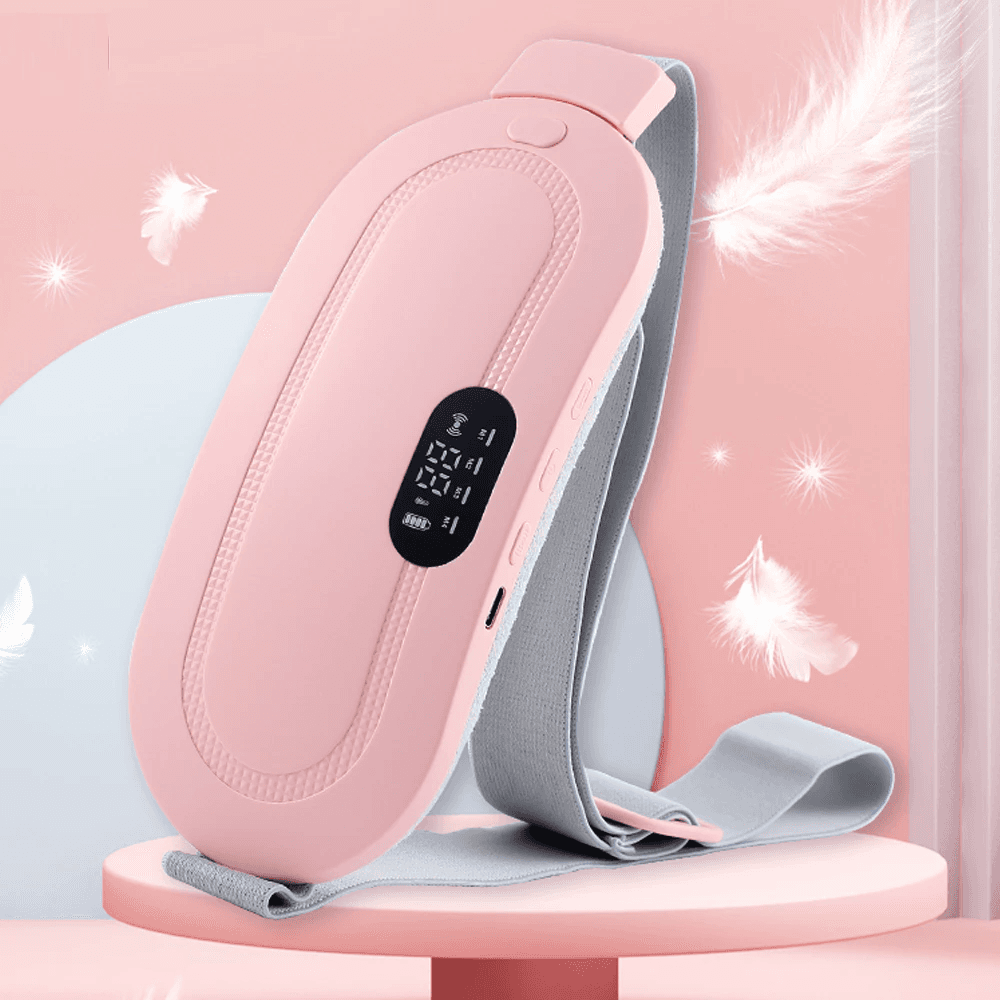 Period Belt | Menstrual Cramp Relief Heating Belt for Women | Electric Warming Pad with Vibration Massage | 3 Temperature Levels | USB Rechargeable | Portable Pain Relief Waist & Abdominal Heating Pad — image 8