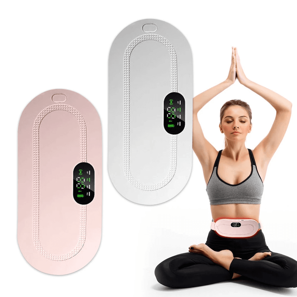 Period Belt | Menstrual Cramp Relief Heating Belt for Women | Electric Warming Pad with Vibration Massage | 3 Temperature Levels | USB Rechargeable | Portable Pain Relief Waist & Abdominal Heating Pad — image 5