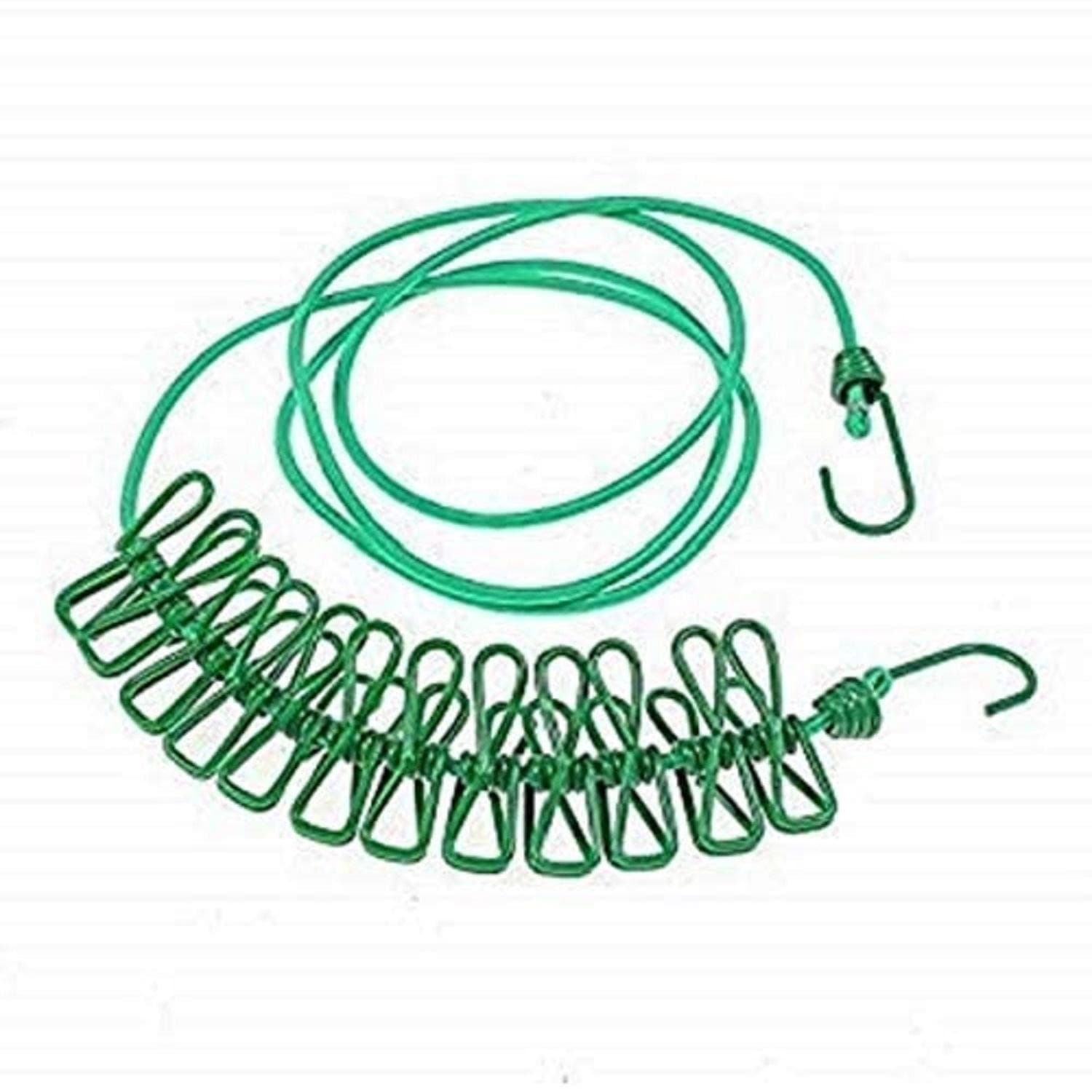 Cloth Drying Rope with 12 Clips and Cloth Hanging Rope for Cloth Drying Multicolor — image 6