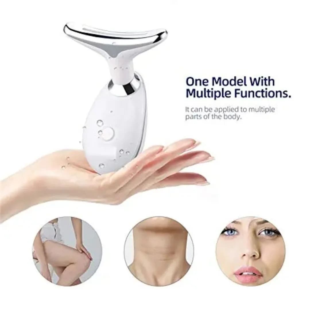 ES-1081 Neck & Face Beauty Massager – 7 Color LED Photon Therapy , 45°C Hot Compress , Anti‑Aging, Skin Tightening And Lifting Device — image 6