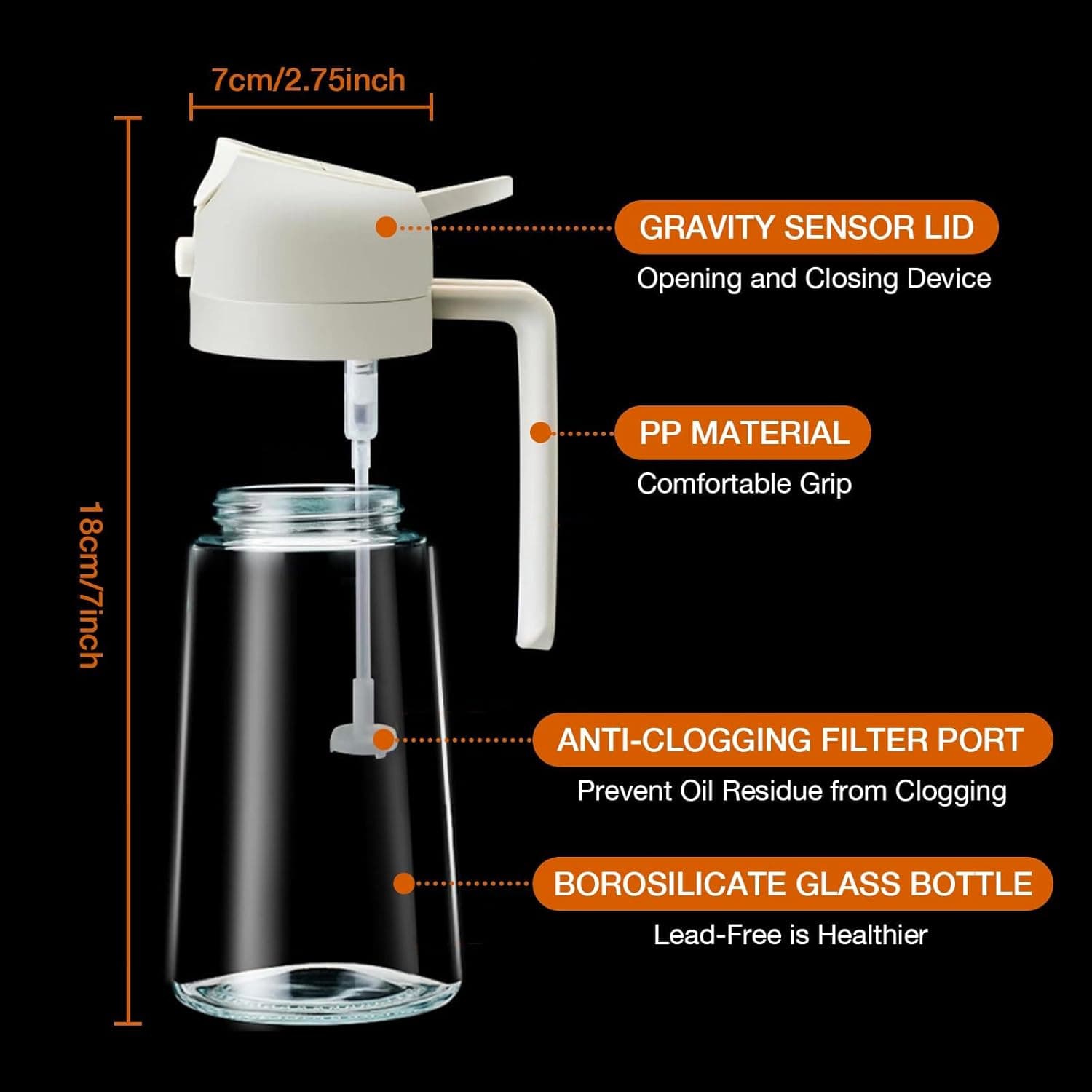 2 In 1 Glass Oil Sprayer And Dispenser — image 4