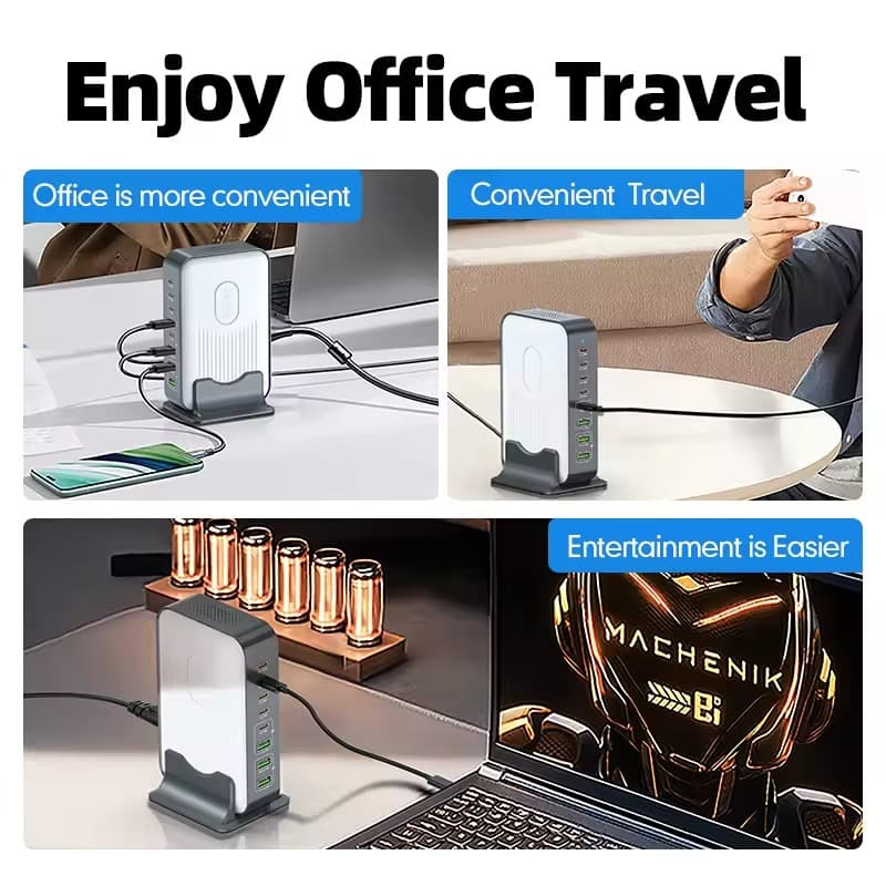 200W 6 Port PD Fast Charger For PD3.0 USB C 100W USB A 22.5W Universal For Phone Tablet Laptops — image 5