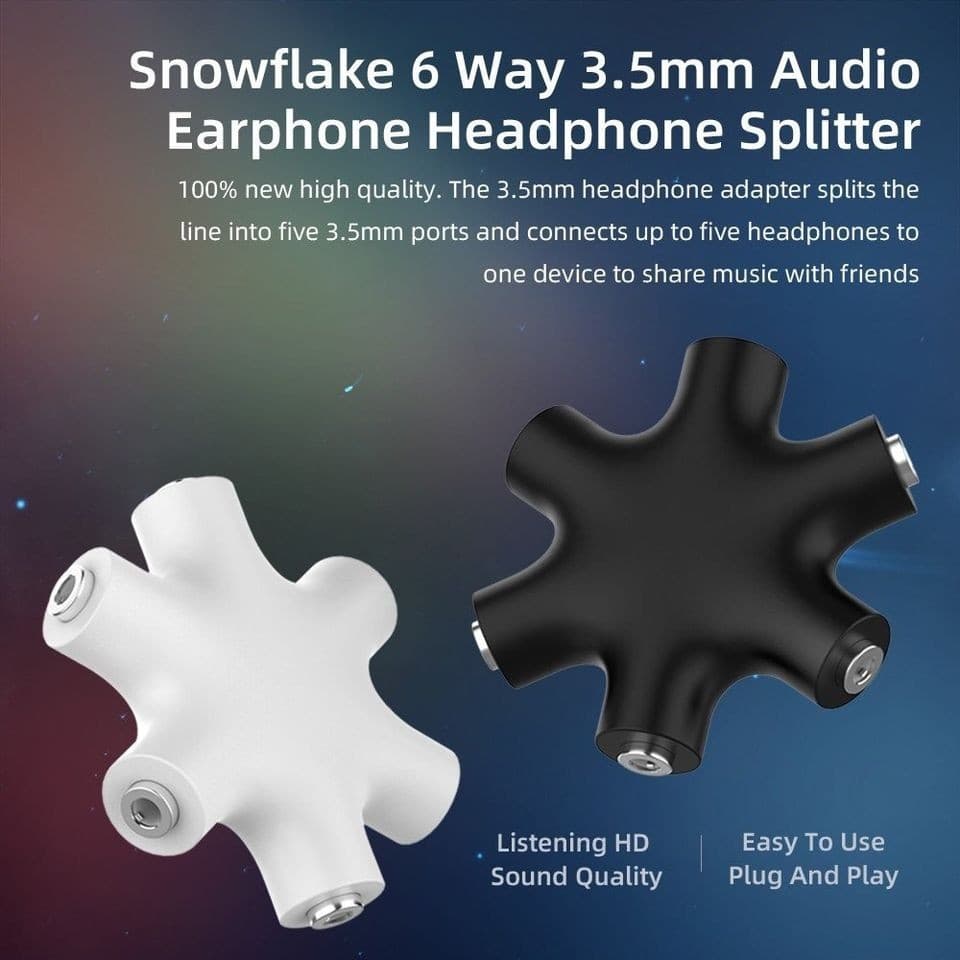 3.5mm Audio Aux Cable Splitter 1 Male to 5 — image 2