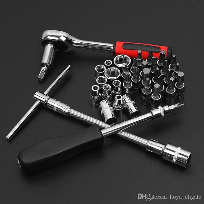 53 in 1 Piece Tool Kit & Screwdriver and Socket Set Multi Purpose Combination Tool Case Socket Set — image 3