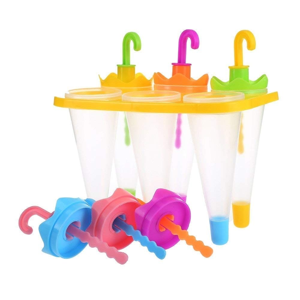 6 In 1 Umbrella Style Ice Candy Stick Popsicle Mold & Kulfi Frozen Stick Ice Cream Maker — image 2