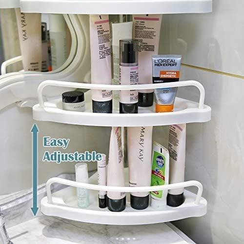 Adjustable Multi Corner Shelf No Tools 4 Tier Multi Use Corner Rack Shelf Holder Storage — image 2