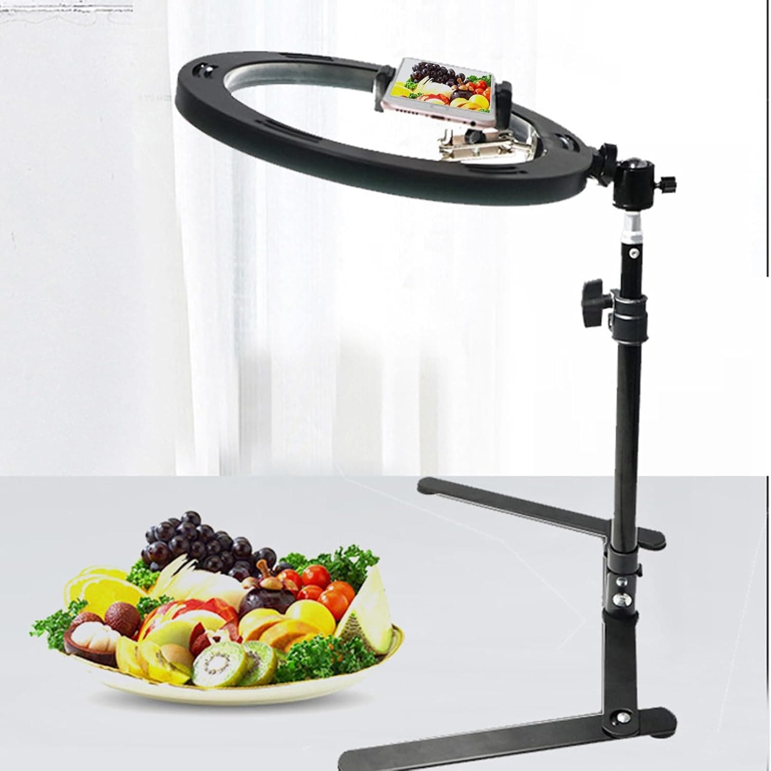 Adjustable Ring Light Phone Stand Tripod Mount For Vlogging & Live Streaming 10 Inch — image 2