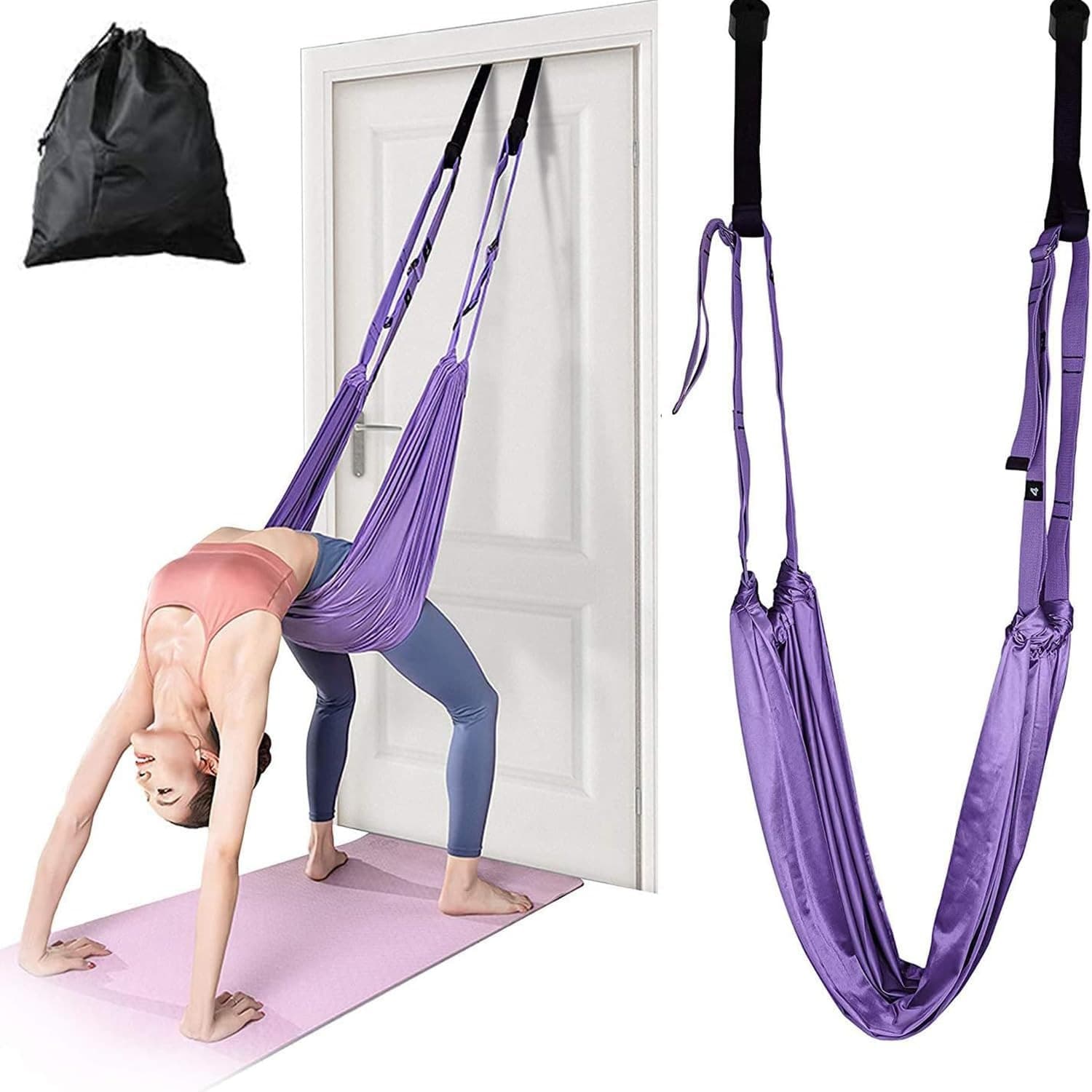 Aerial Yoga Rope Door Anchor Swing No-Drill Stretching & Backbend Training Strap — image 1