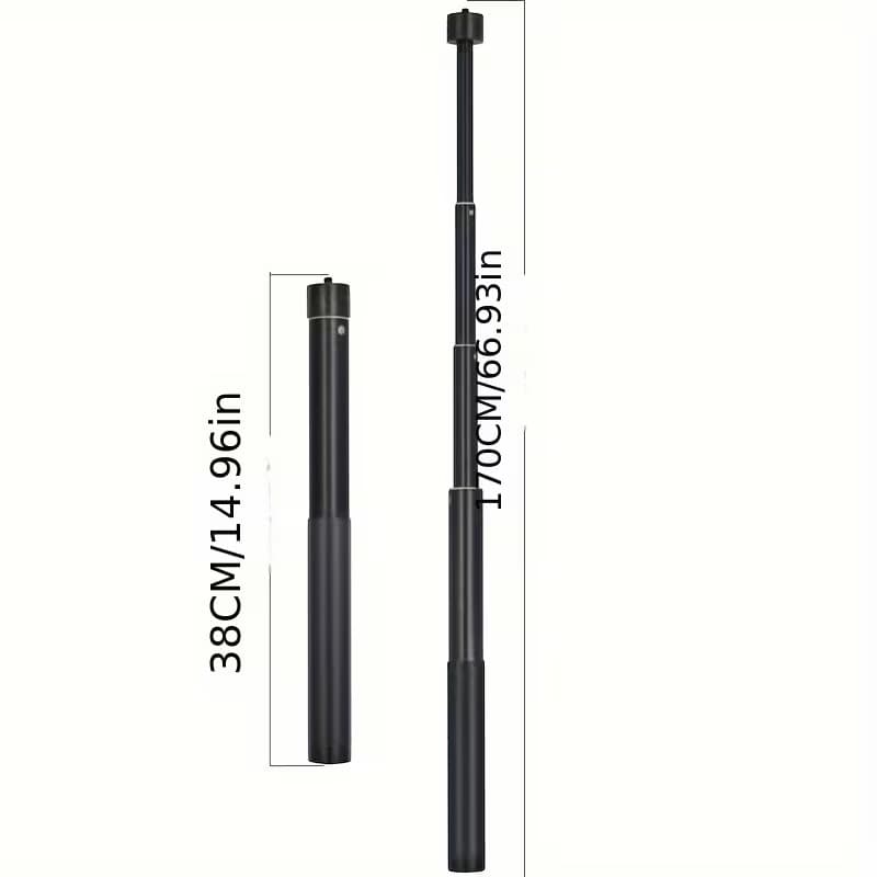 Aluminum Alloy Telescopic Extension Pole 1/4″ Universal Selfie Stick For Gimbals & Action Cameras — image 2